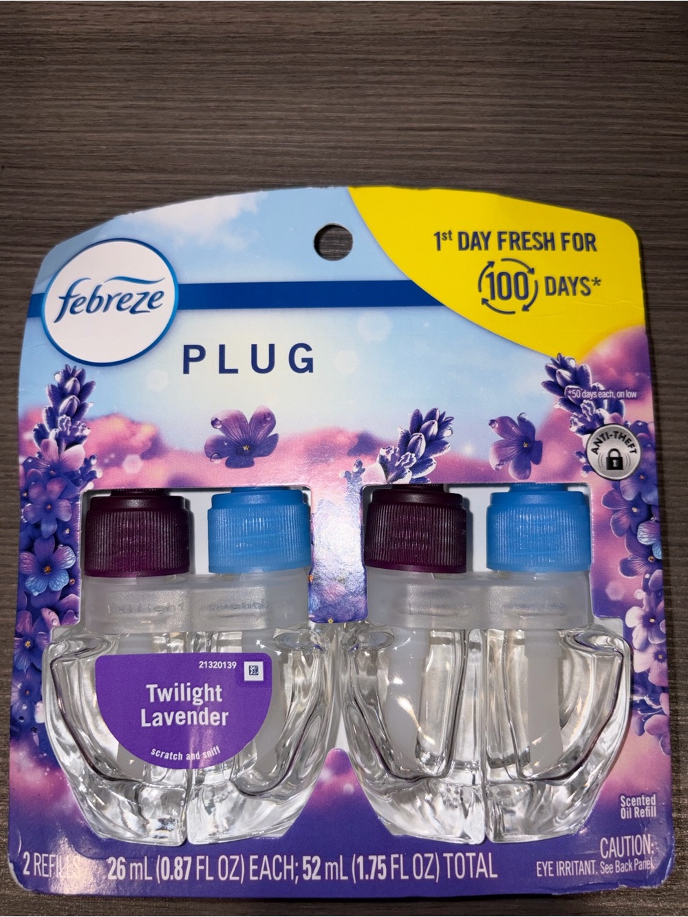 Febreze Twilight Lavender Plug-In Oil Refills - Purple & Blue Caps